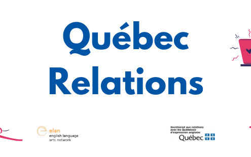 Quebec Relations, image with people on their devices getting updates