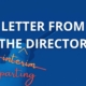 Banner: Letter from the departing director