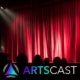stage curtain with text: ARTSCAST